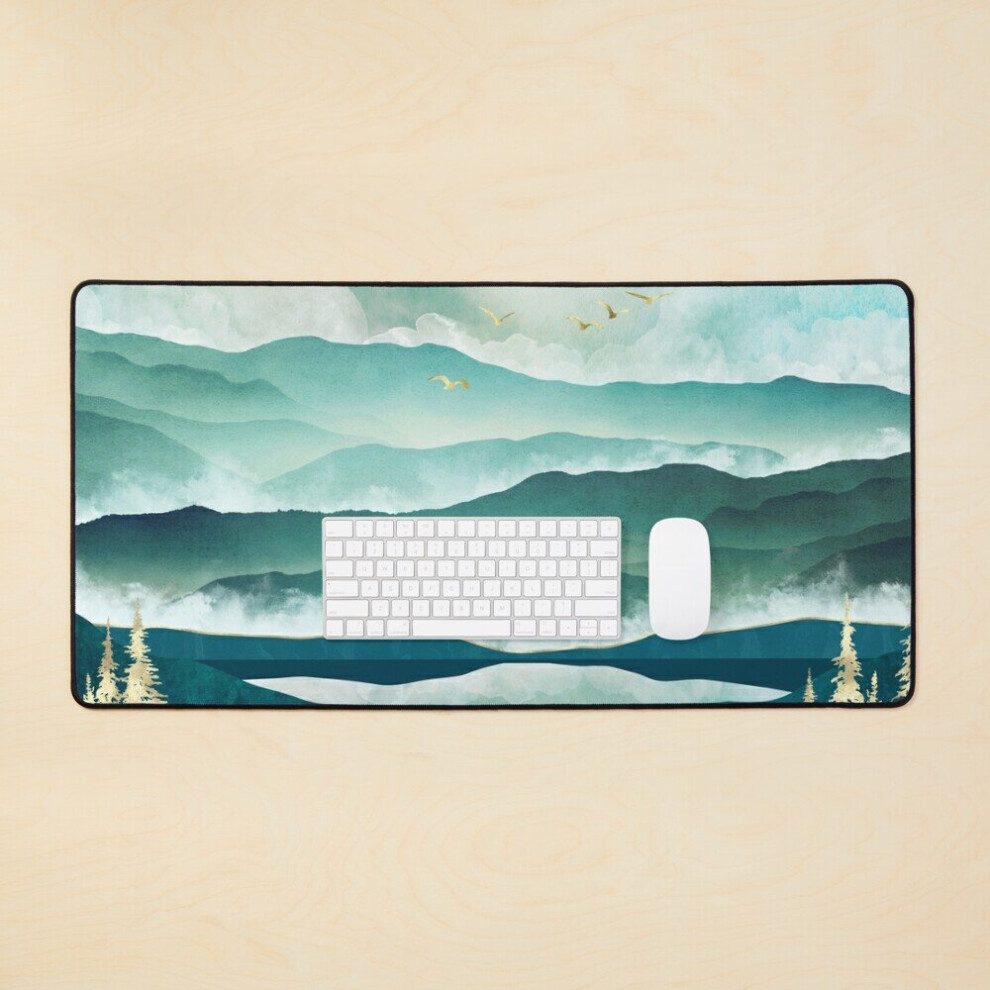 Desk Mat Misty Lake Large Gaming Mouse Pad 35X16 Inch 7802738389005