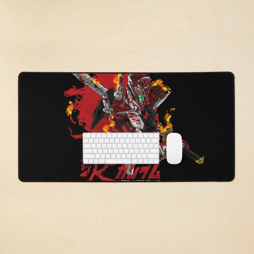 Desk Mat Astray Frame Gundam Large Gaming Mouse Pad 35X16 Inch Red 7802738377422