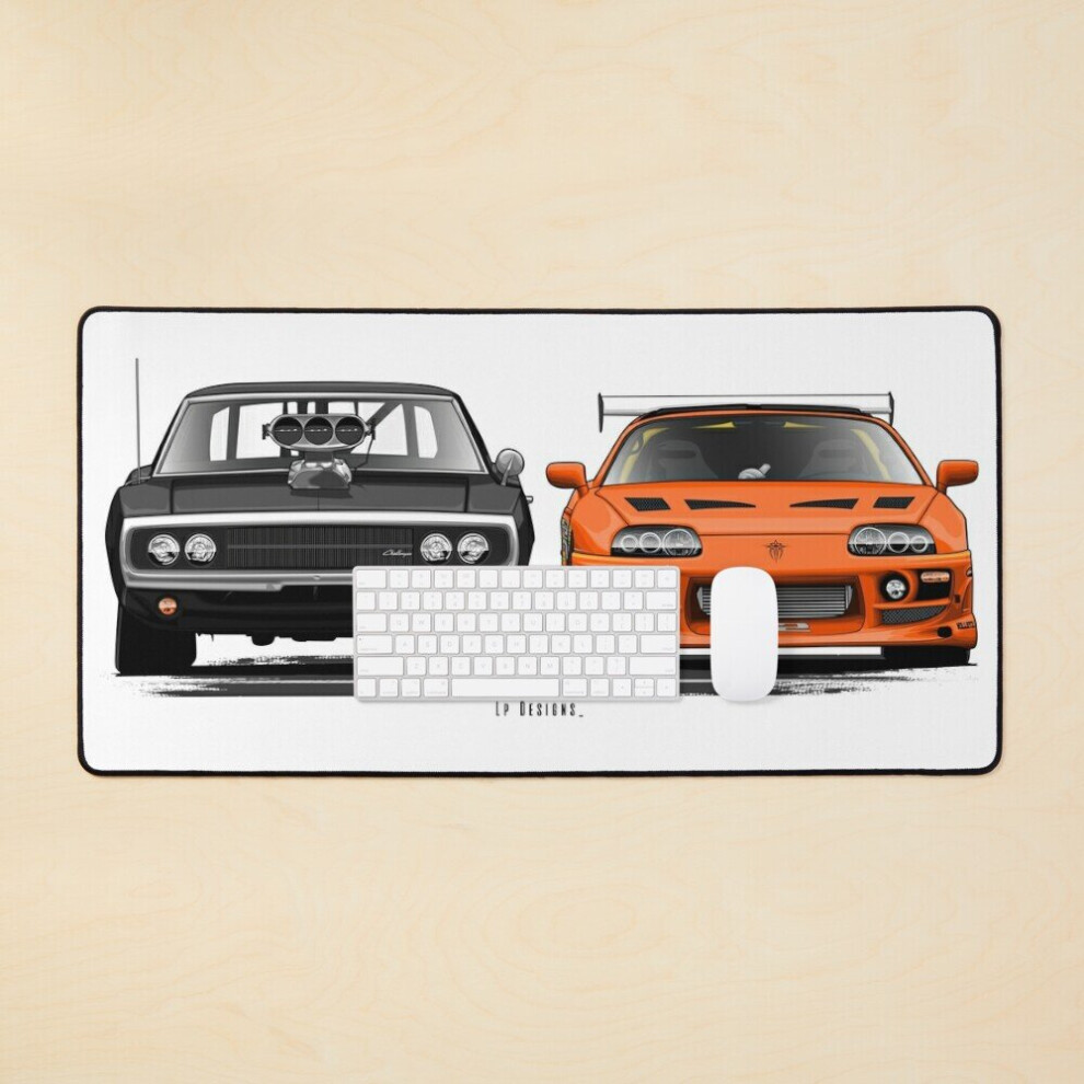 Desk Mat Charger R / T Supra Mk Iv - The Fast And Furious Large Gaming Mouse Pad 35X16 Inch 7802738345414