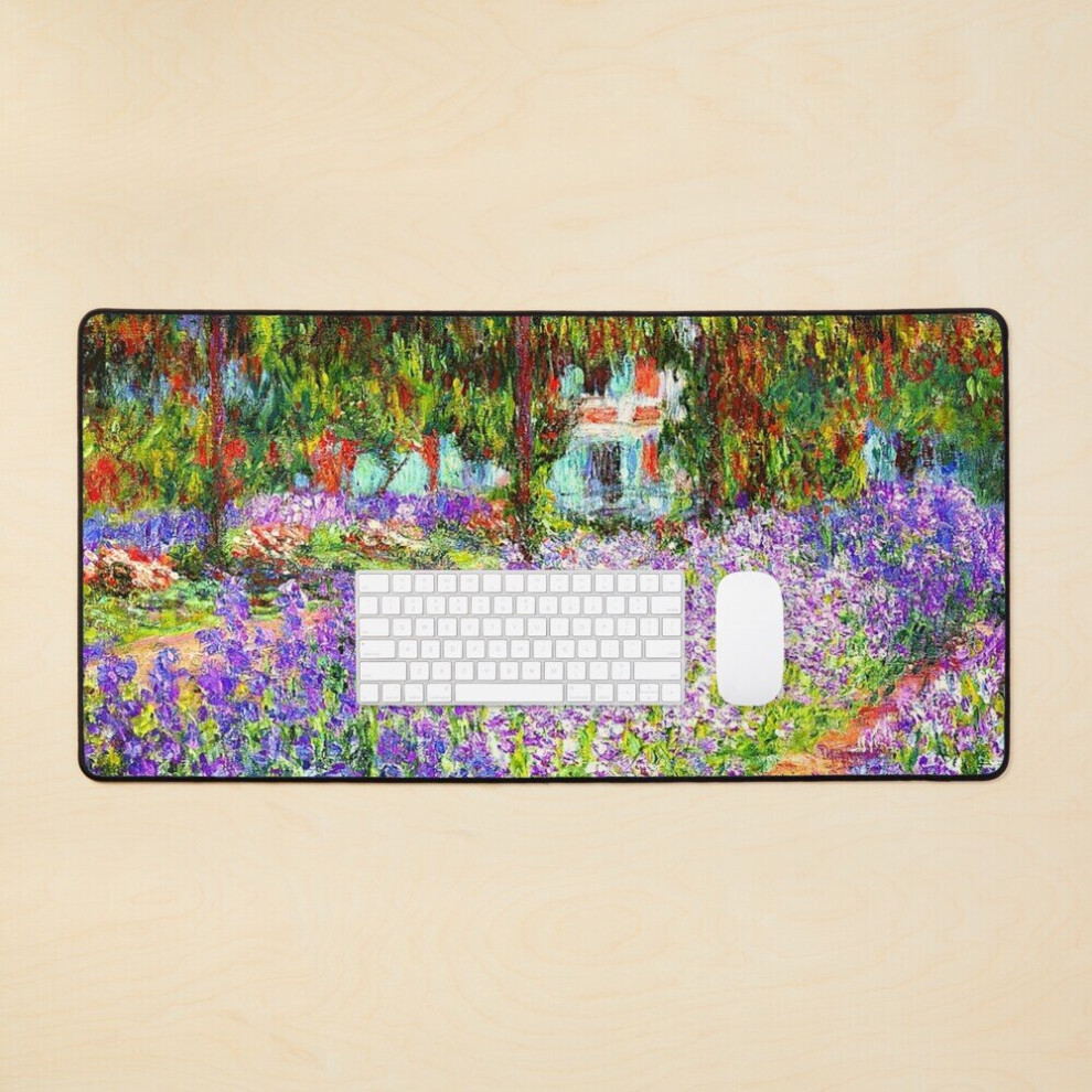 Desk Mat The Artist's Garden At Giverny - Claude Monet Large Gaming Mouse Pad 35X16 Inch 7802738333527