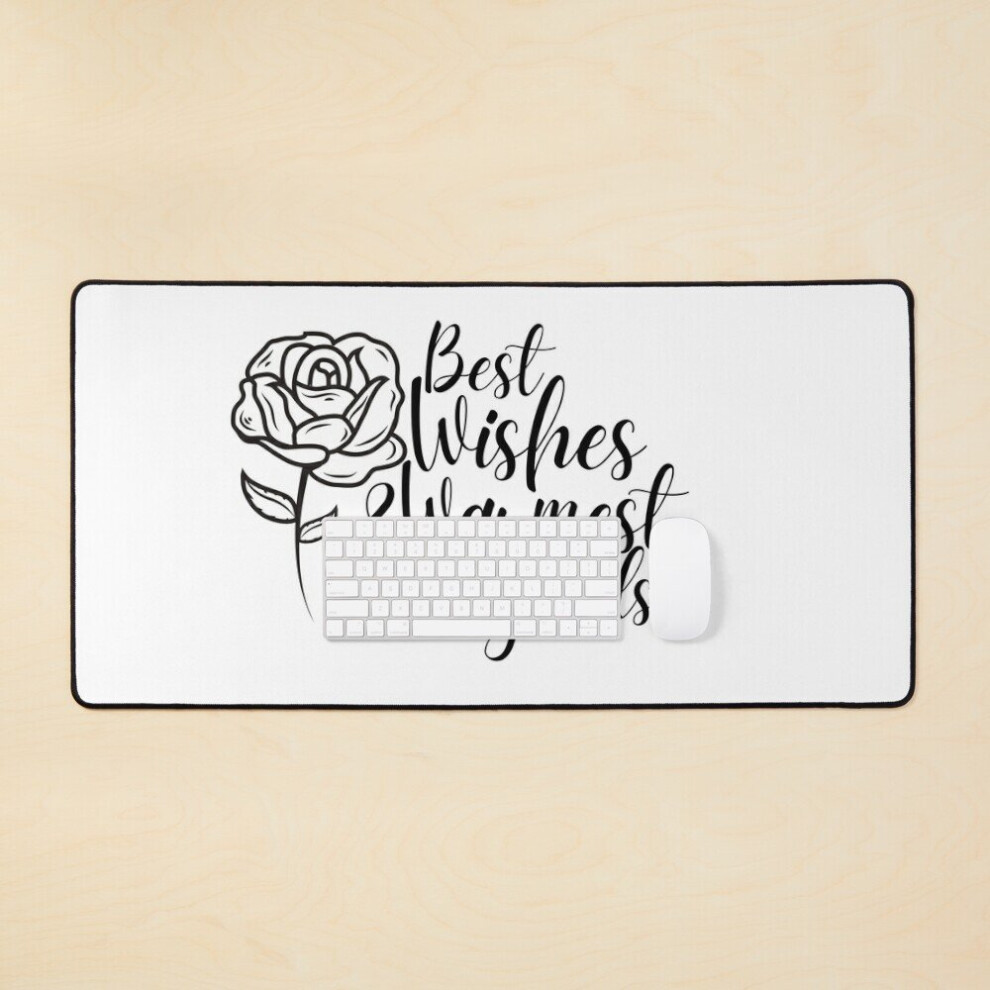 Desk Mat "Best Wishes Warmest Regards" Schitts Creek Rose Print Large Gaming Mouse Pad 35X16 Inch 7802738330953