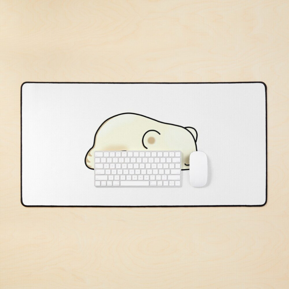 Desk Mat Lazy Little Polar Bear Large Gaming Mouse Pad 35X16 Inch 7802738400397