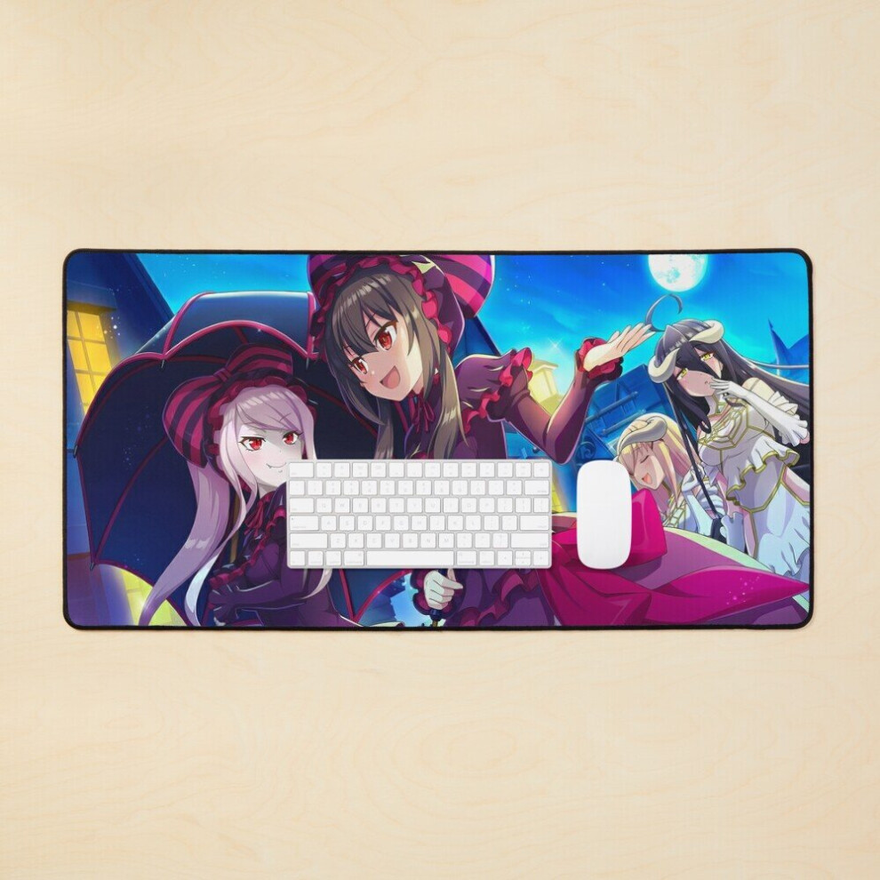 Desk Mat [Konosuba / Overlord] Megumin And Shalltear Bloodfallen Large Gaming Mouse Pad 35X16 Inch 7802738335866