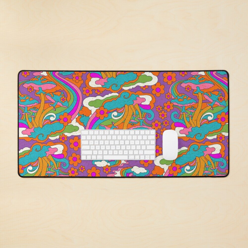 Desk Mat Mushroom Party Large Gaming Mouse Pad 35X16 Inch 7802738333510