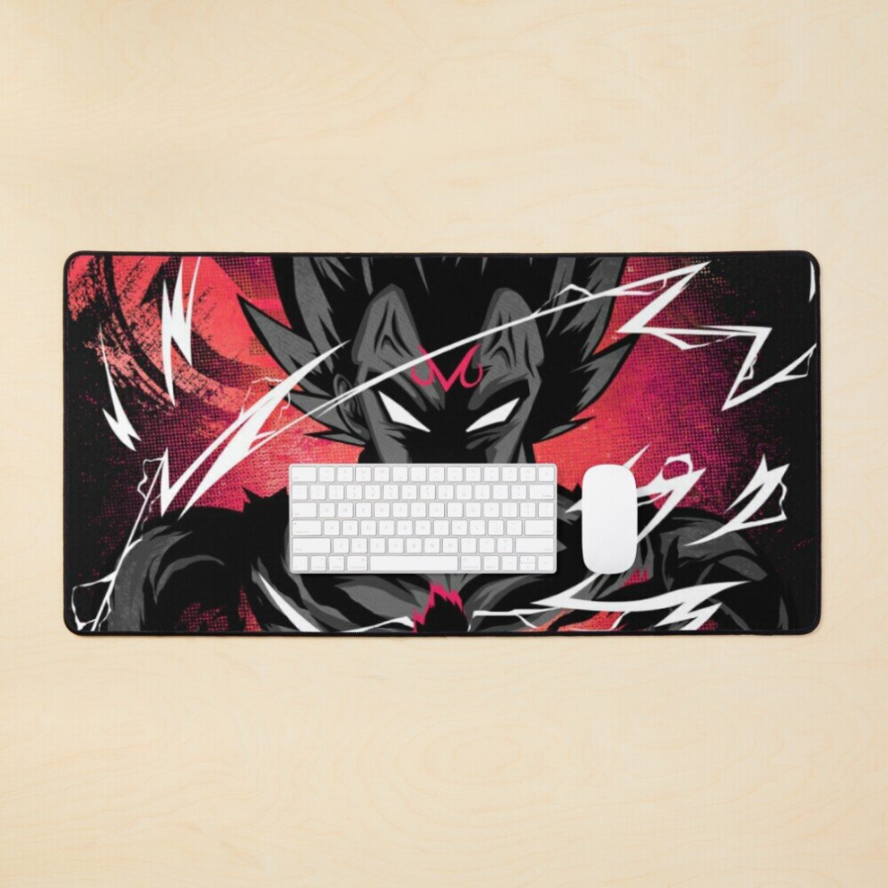 Desk Mat Vegeta ( Super Saiyan ) Large Gaming Mouse Pad 35X16 Inch Blue 7802738403022