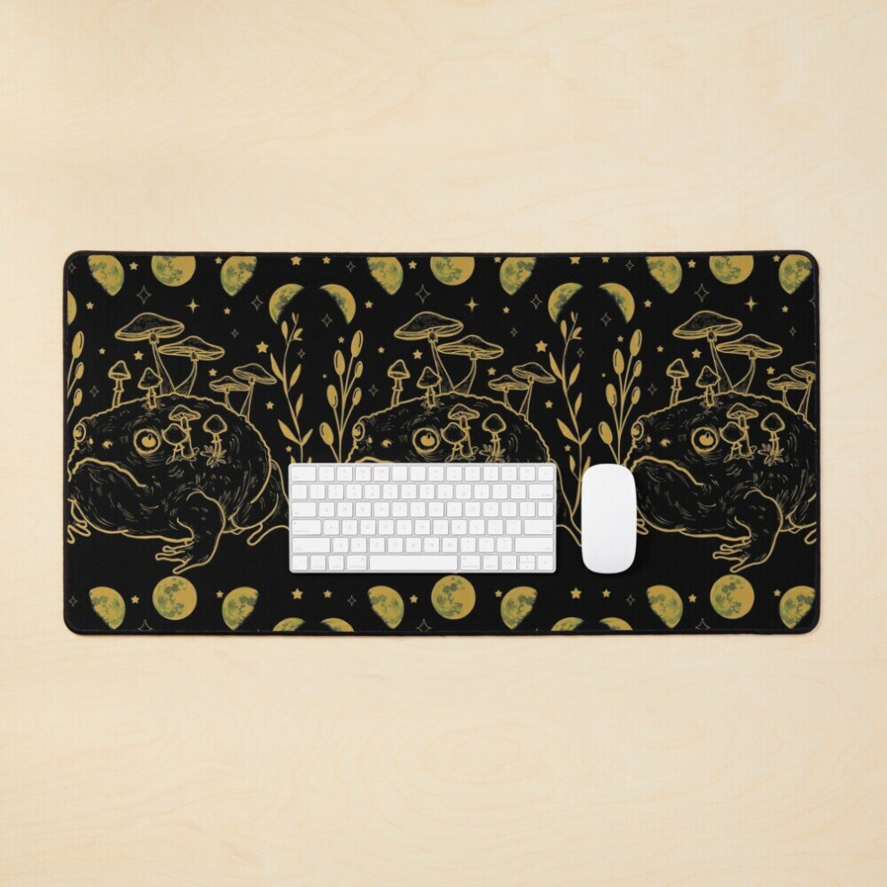 Desk Mat Academia Moon Witchy Goblincore Aesthetic Frog Large Gaming Mouse Pad 35X16 Inch Dark 7802738389067