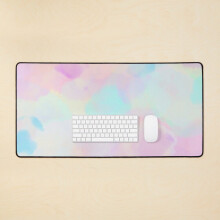 Desk Mat Pastel watercolour Large Gaming Mouse Pad 35x16 inch