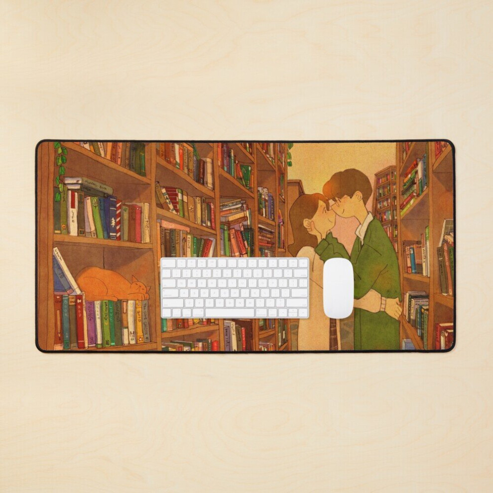Desk Mat In The Library Large Gaming Mouse Pad 35X16 Inch 7802738405095