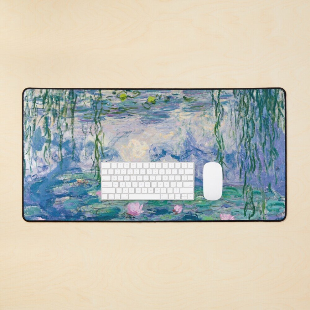 Desk Mat Water Lilies Claude Monet Fine Art Large Gaming Mouse Pad 35X16 Inch 7802738318616
