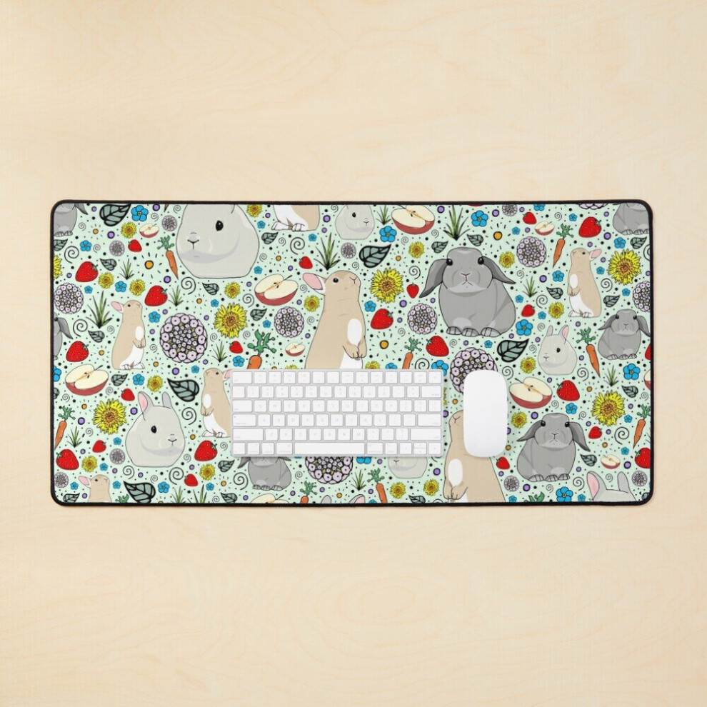Desk Mat Bunny Rabbits Large Gaming Mouse Pad 35X16 Inch 7802738398625