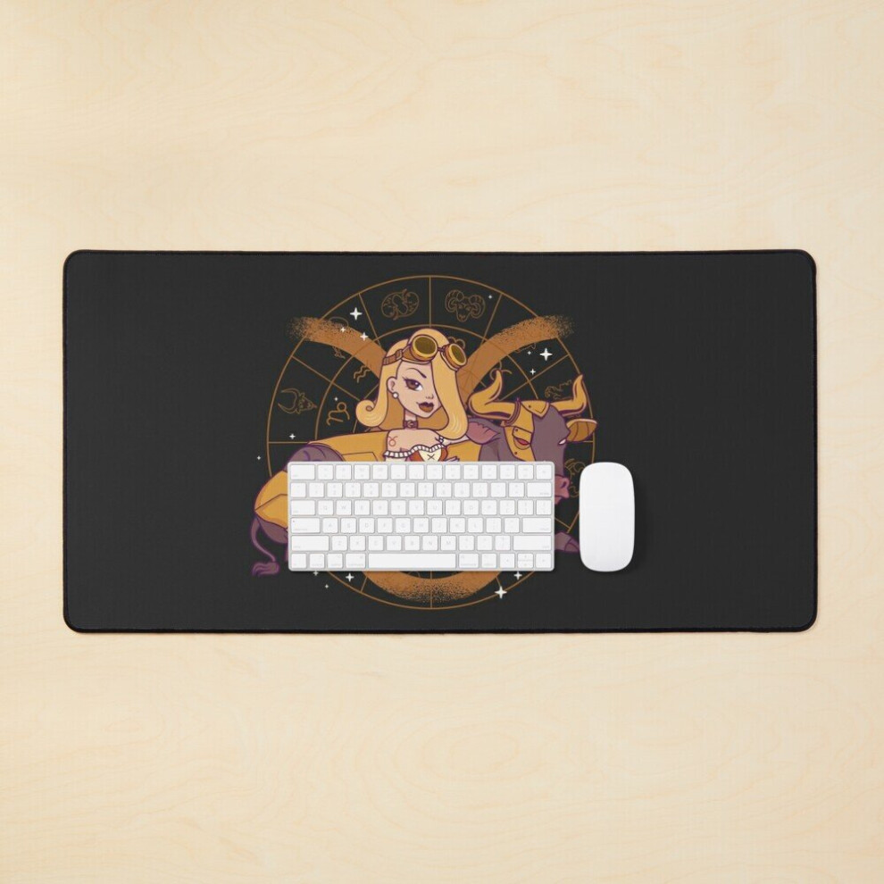 Desk Mat Taurus Zodiac Sign Large Gaming Mouse Pad 35X16 Inch 7802738375985