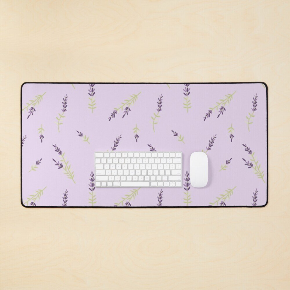 Desk Mat Under The Lavenders Pattern Large Gaming Mouse Pad 35X16 Inch 7802738388350