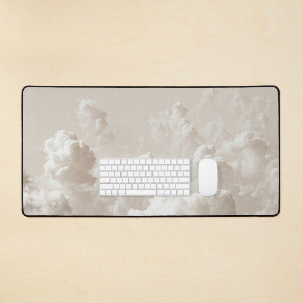 Desk Mat Academia Aesthetic Clouds Large Gaming Mouse Pad 35X16 Inch Light/White 7802738331028