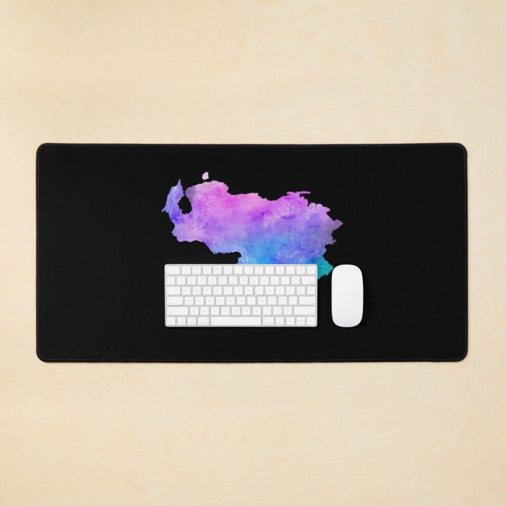 Desk Mat Venezuela Watercolor Map - Venezuelan Large Gaming Mouse Pad 35X16 Inch 7802738398410
