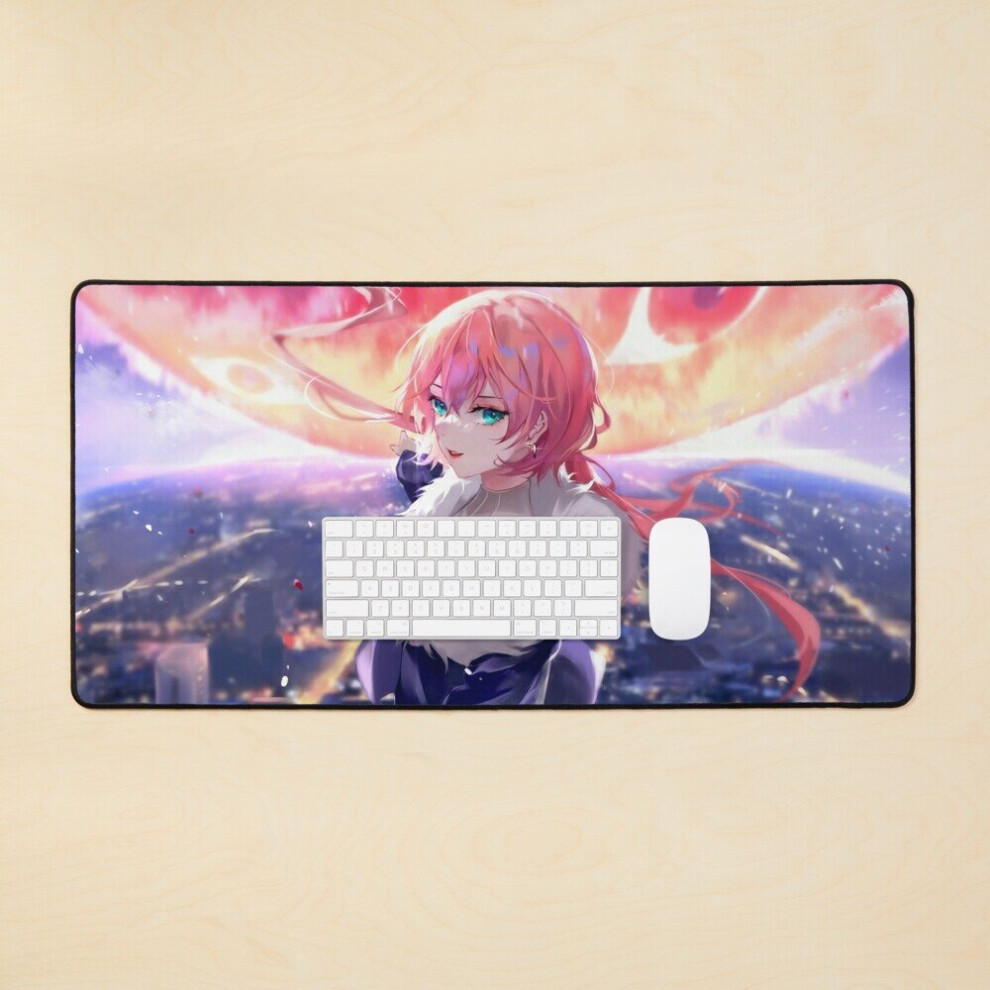 Desk Mat Tenebria Crimson Moon Epic Seven Large Gaming Mouse Pad 35X16 Inch 7802738356151