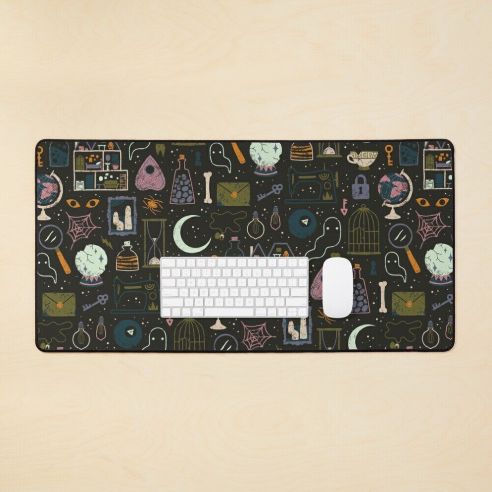 Desk Mat Haunted Attic Large Gaming Mouse Pad 35X16 Inch 7802738310191
