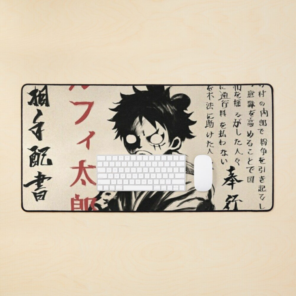 Desk Mat Poster Luffytaro Wanted Large Gaming Mouse Pad 35X16 Inch 7802738378474