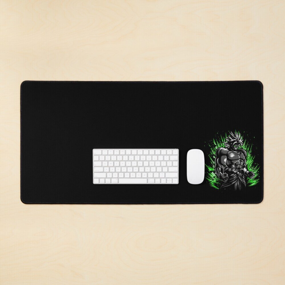 Desk Mat Broly Ink Splatter Large Gaming Mouse Pad 35X16 Inch 7802738336870
