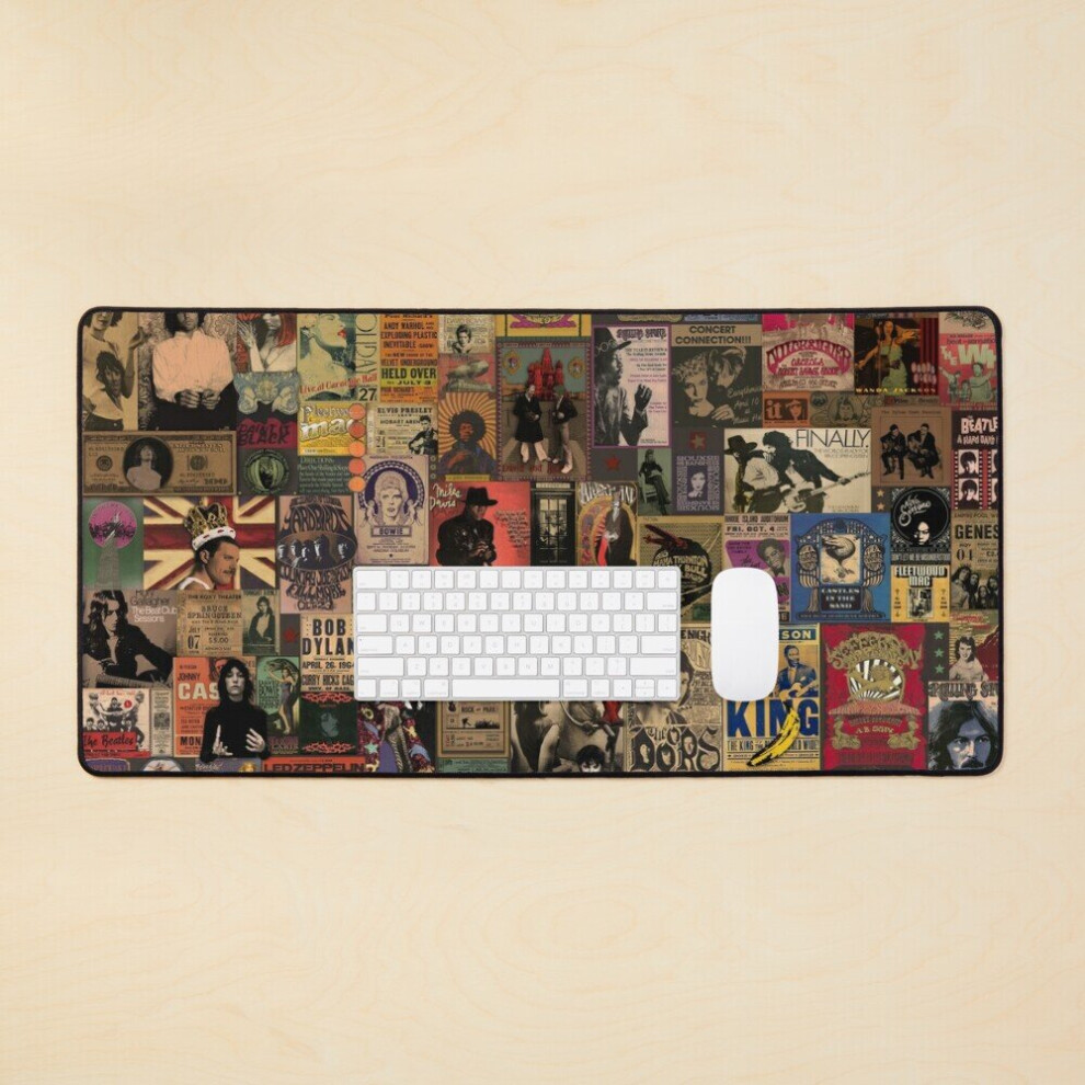 Desk Mat Rock N' Roll Stories Ii Large Gaming Mouse Pad 35X16 Inch 7802738360479