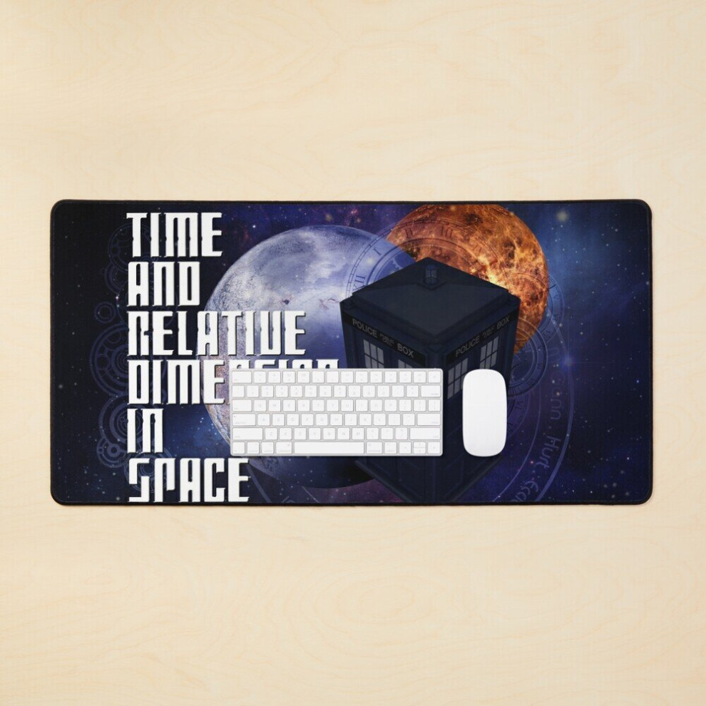 Desk Mat Time And Relative Dimension In Space Large Gaming Mouse Pad 35X16 Inch 7802738321074