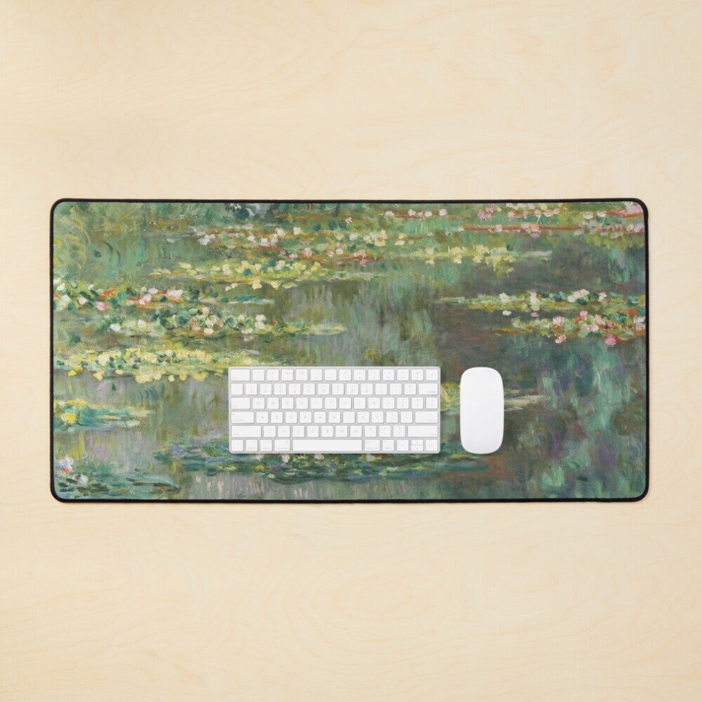 Desk Mat Water Lily Pond Claude Monet Large Gaming Mouse Pad 35X16 Inch 7802738310030