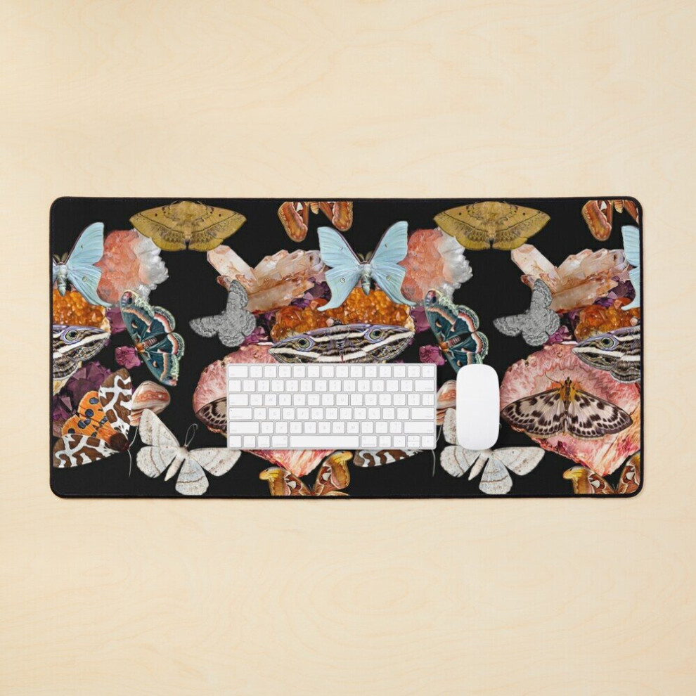Desk Mat Moth Cotillion Large Gaming Mouse Pad 35X16 Inch 7802738367034