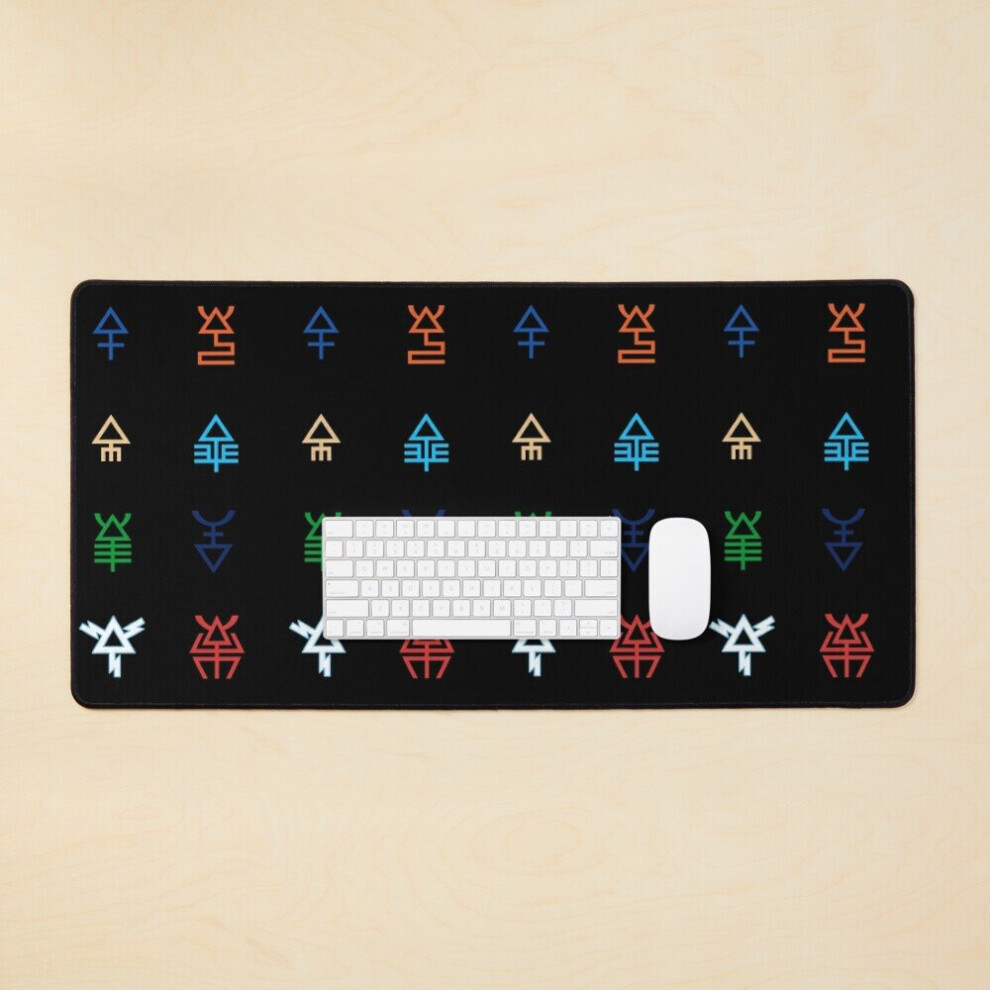Desk Mat Eldar Aspect Warrior Shrine Runes Large Gaming Mouse Pad 35X16 Inch 7802738407891