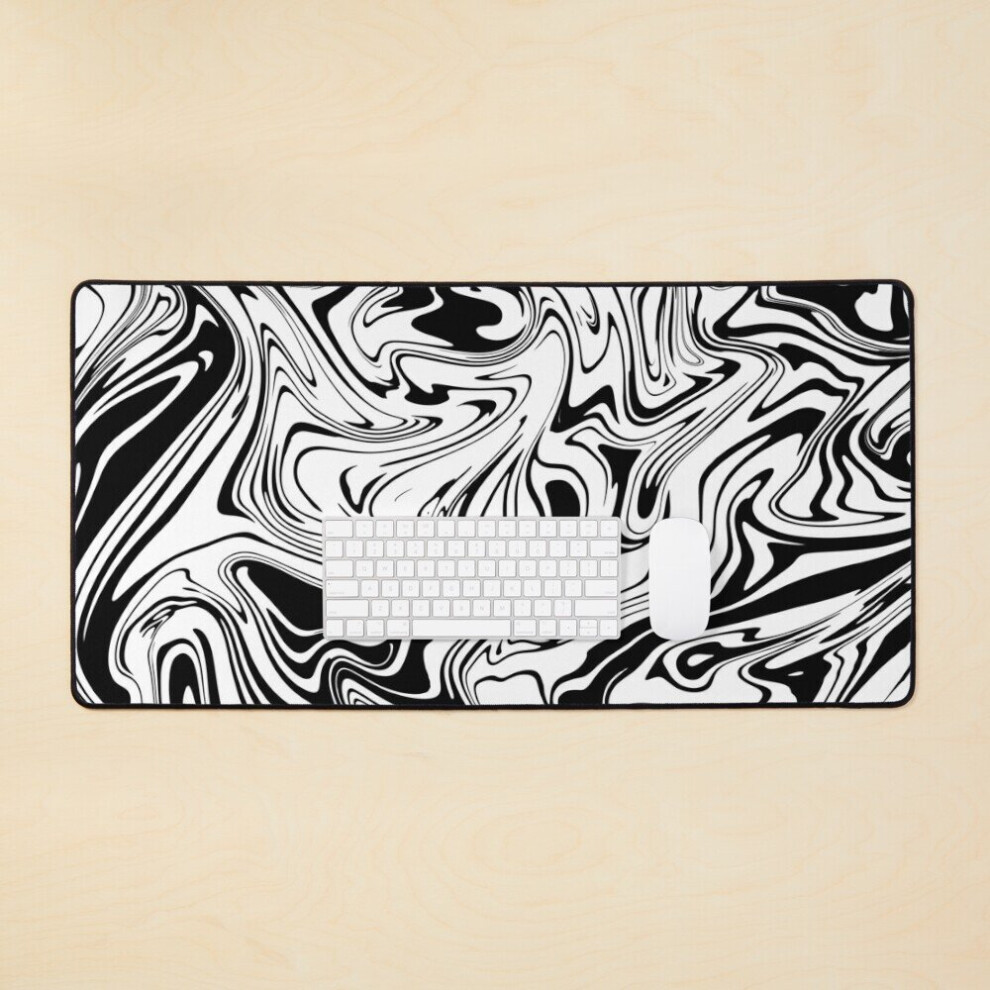 Desk Mat X Mousepad Large Gaming Mouse Pad 35X16 Inch White/Black 7802738310177