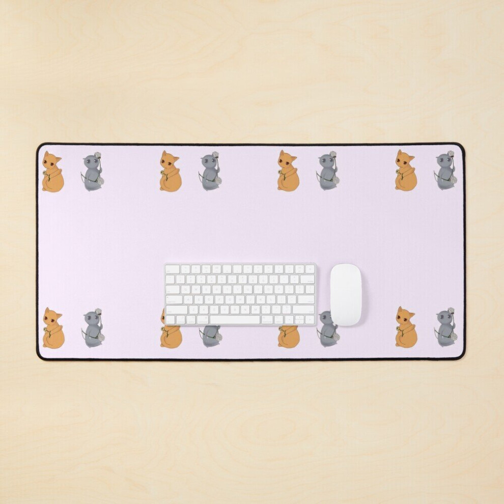 Desk Mat Kyo And Yuki With Flowers Large Gaming Mouse Pad 35X16 Inch 7802738348255