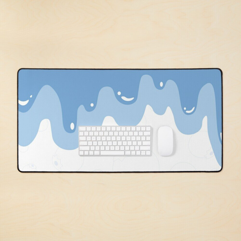 Desk Mat Blueberry Meow Milk Drip Large Gaming Mouse Pad 35X16 Inch 7802738348460