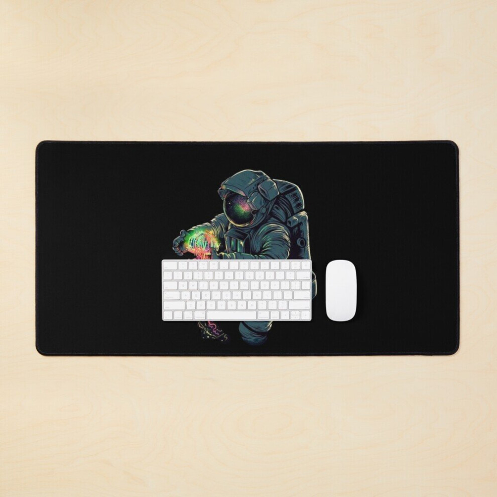 Desk Mat Astronaut And Jellyfish Large Gaming Mouse Pad 35X16 Inch 7802738358636