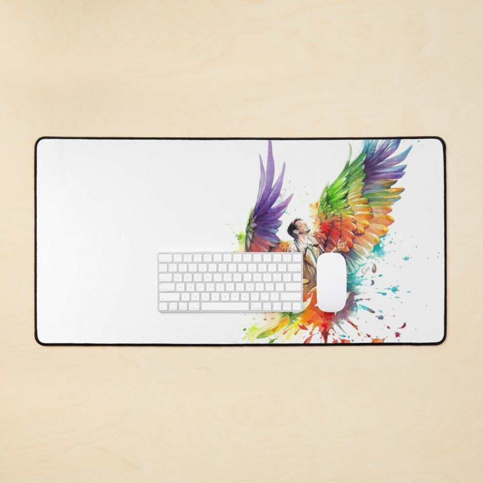 Desk Mat Rainbow Castiel Large Gaming Mouse Pad 35X16 Inch 7802738408997