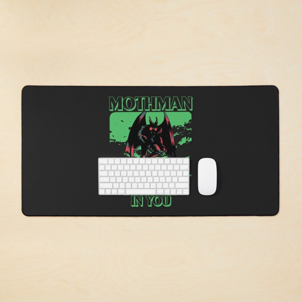 Desk Mat Mothman Believes In You Large Gaming Mouse Pad 35X16 Inch 7802738369328