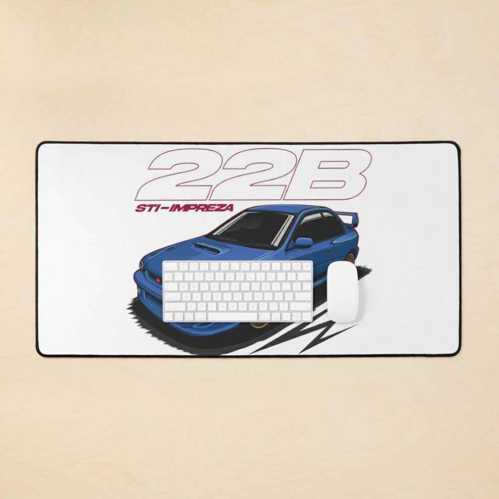 Desk Mat Wrx Cult- Impreza Sti 22B Large Gaming Mouse Pad 35X16 Inch 7802738378559