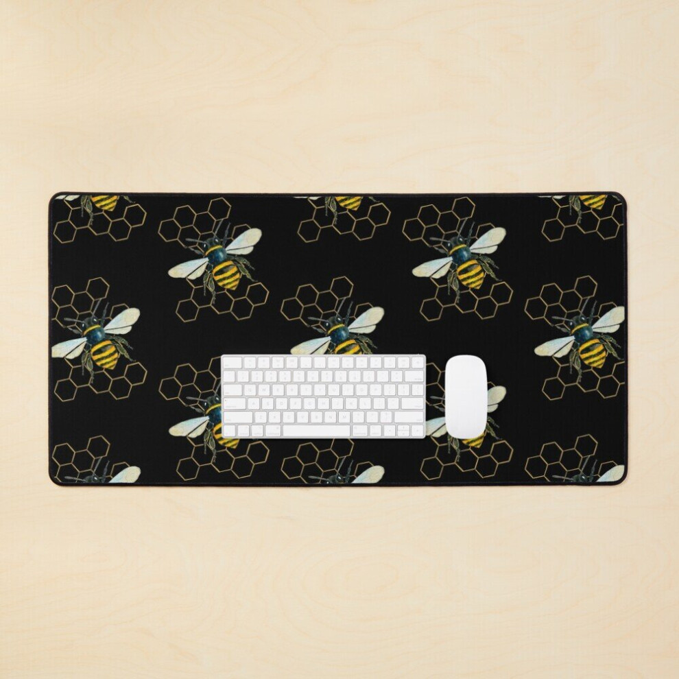 Desk Mat Honey Bee Large Gaming Mouse Pad 35X16 Inch 7802738373530