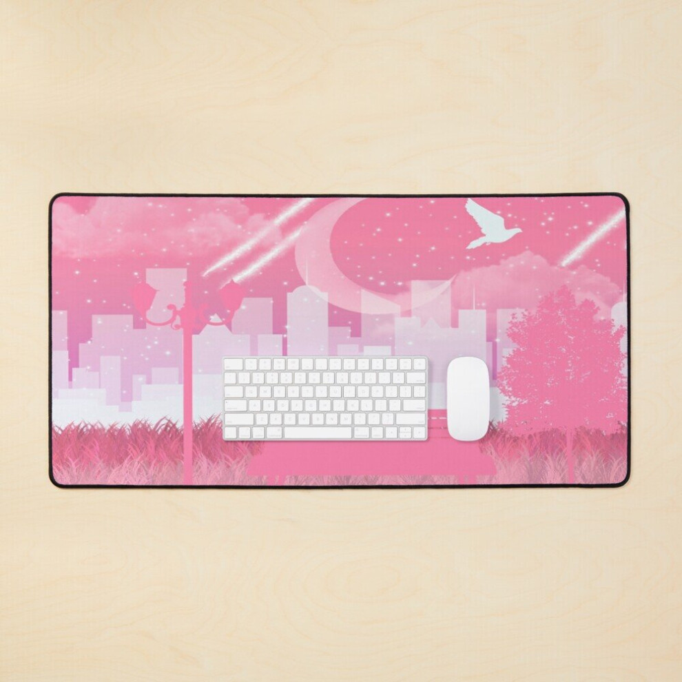 Desk Mat Quiet Sapphic Cityscape Large Gaming Mouse Pad 35X16 Inch 7802738386134