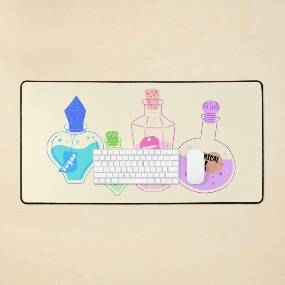 Desk Mat Girl Ingredients Large Gaming Mouse Pad 35X16 Inch 7802738336856