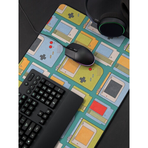Desk Mat Retro Gaming Pattern 3 Large Gaming Mouse Pad 35x16 inch 2