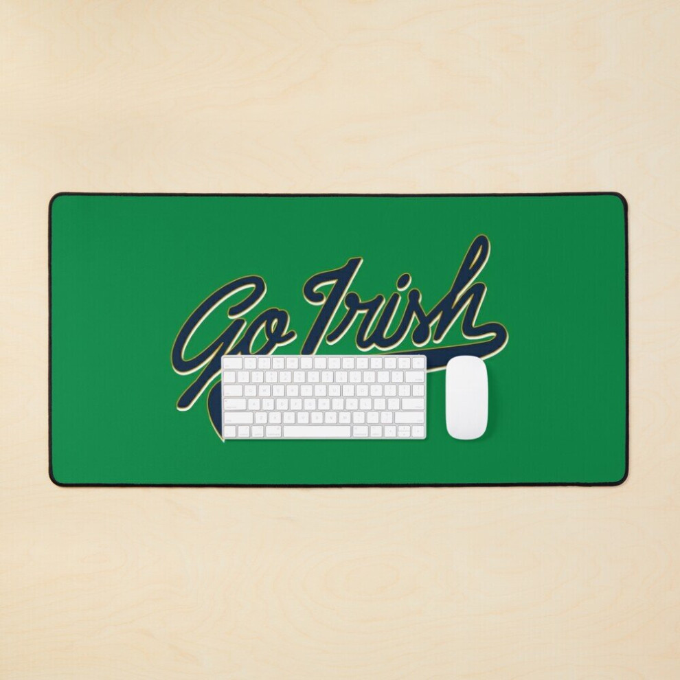 Desk Mat Go Irish Baseball Lettering Large Gaming Mouse Pad 35X16 Inch 7802738354102