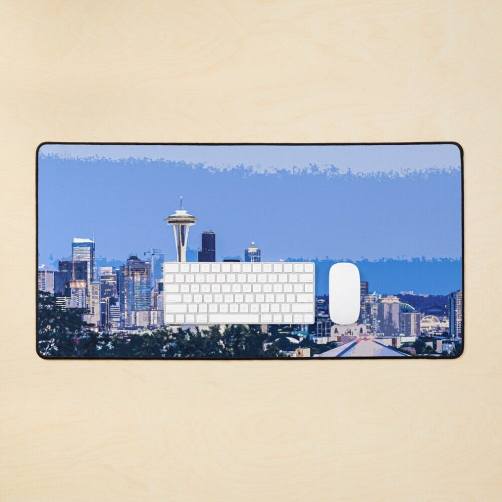 Desk Mat Seattle Skyline Large Gaming Mouse Pad 35X16 Inch 7802738345025