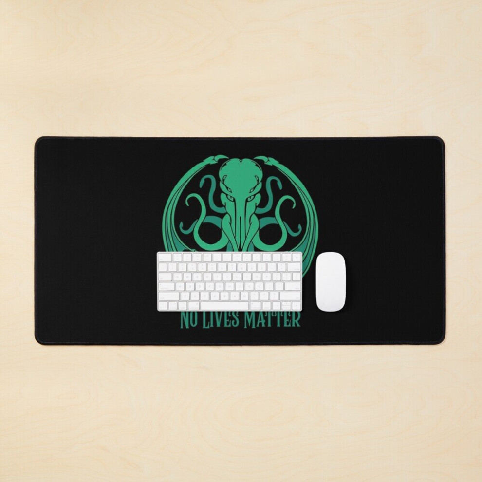 Desk Mat No Lives Matter Cthulhu Large Gaming Mouse Pad 35X16 Inch 7802738407570