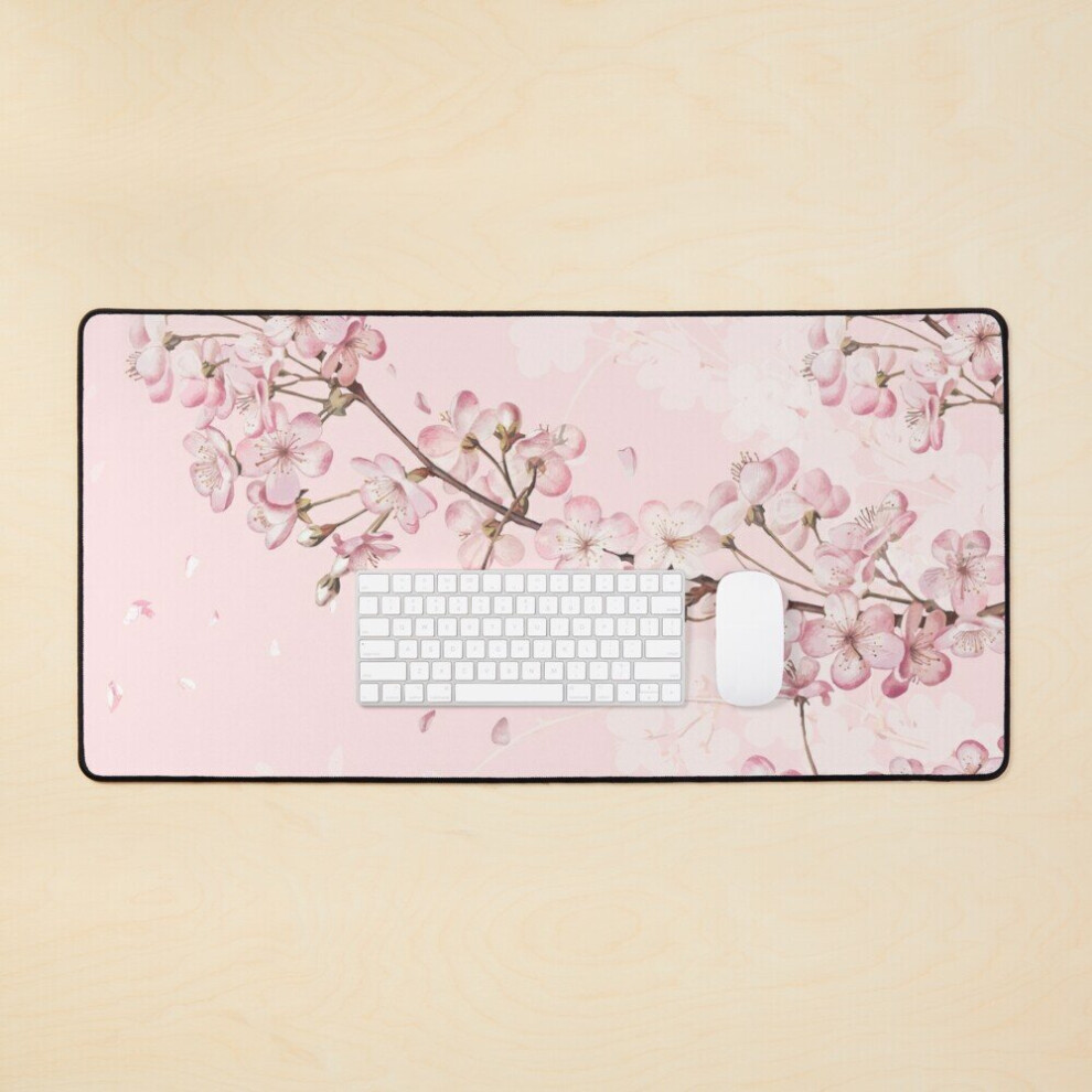 Desk Mat Sakura Cherry Blossom Large Gaming Mouse Pad 35X16 Inch 7802738364897