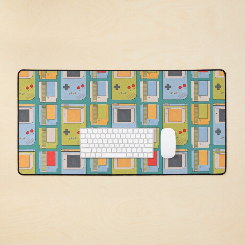 Desk Mat Retro Gaming Pattern 3 Large Gaming Mouse Pad 35x16 inch