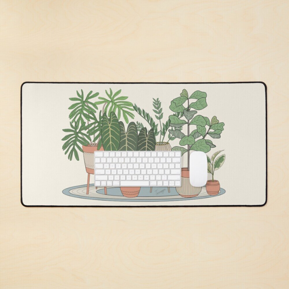 Desk Mat Boho Houseplants 3 Large Gaming Mouse Pad 35X16 Inch 7802738380514