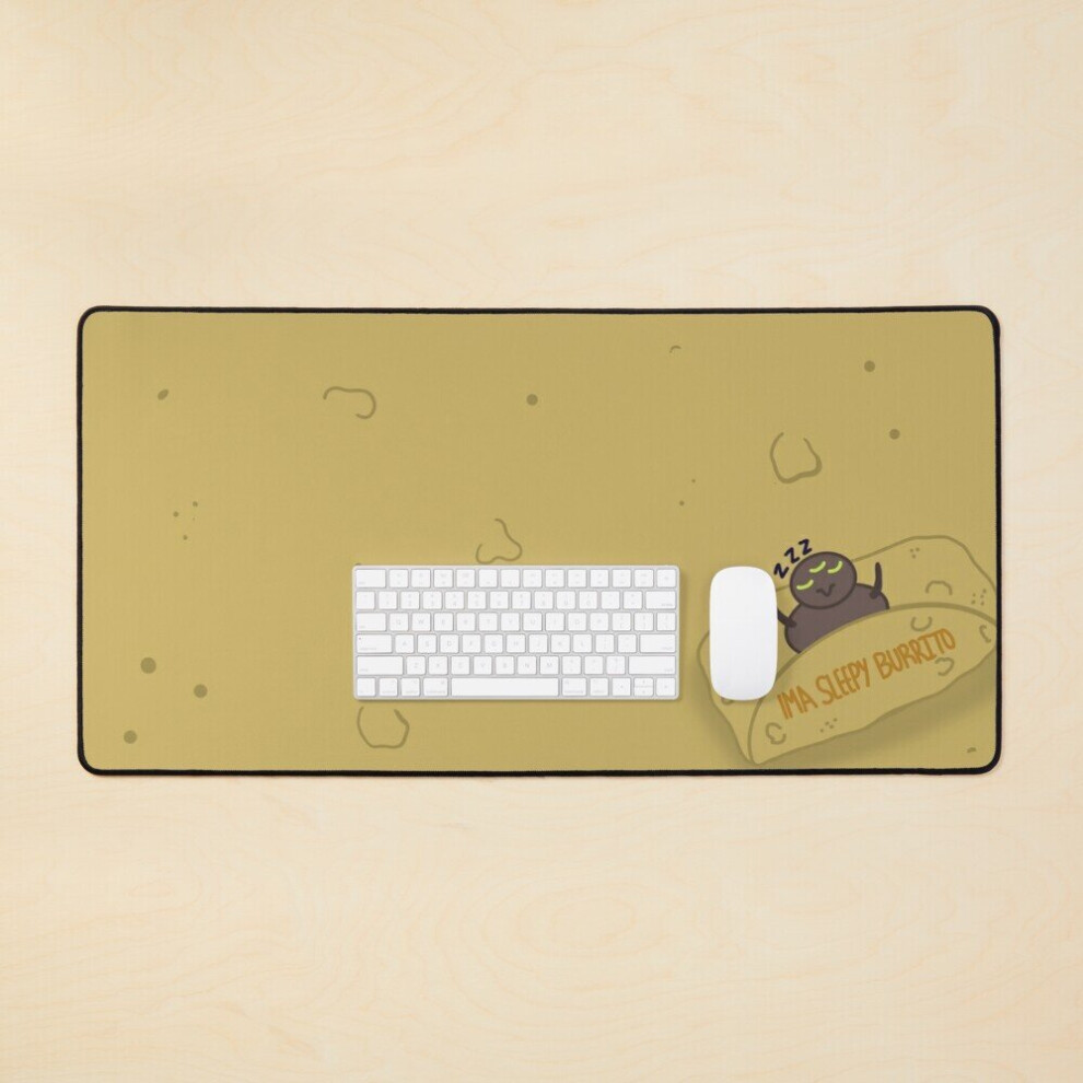 Desk Mat Sleepy Burrito Worm Large Gaming Mouse Pad 35X16 Inch 7802738401318