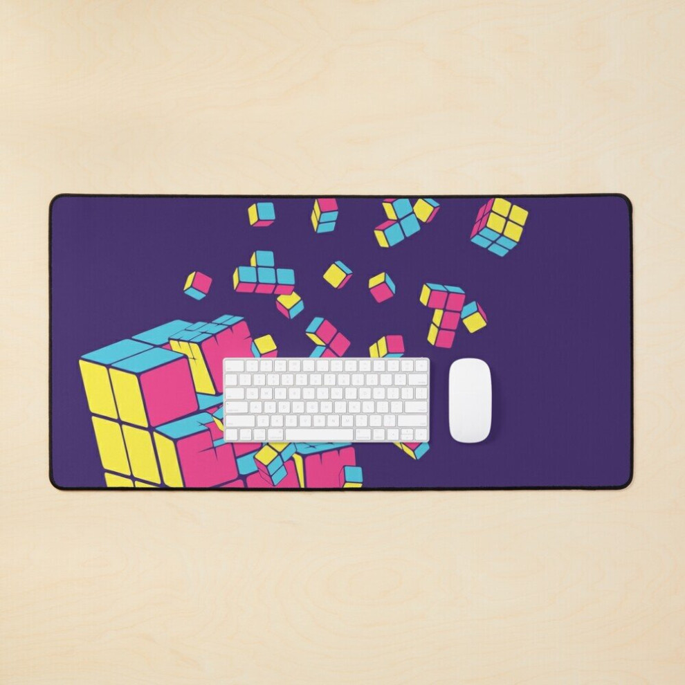 Desk Mat Rubixplosion Ii Large Gaming Mouse Pad 35X16 Inch 7802738403350