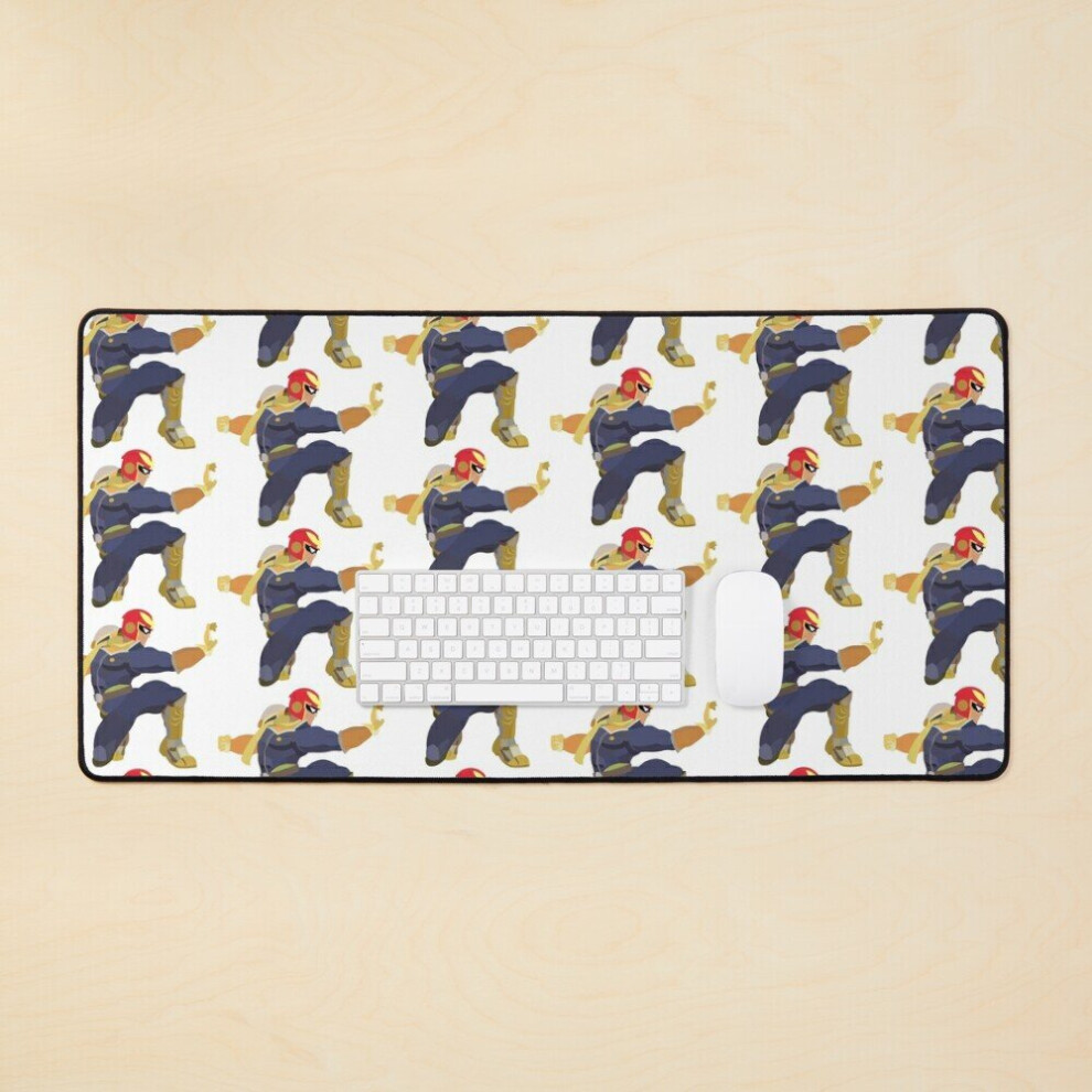 Desk Mat Captain Falcon Falcon Punch Ssbu Large Gaming Mouse Pad 35X16 Inch 7802738355819