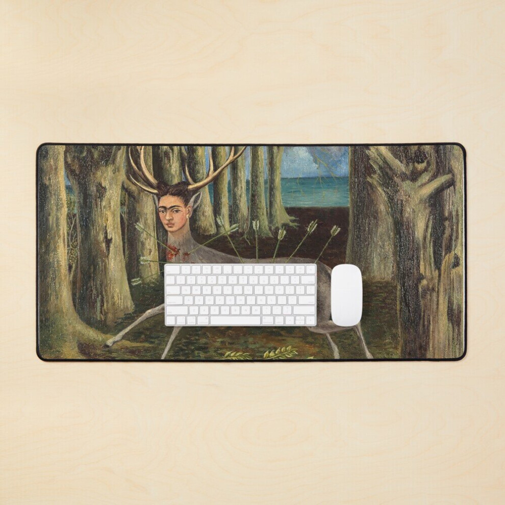Desk Mat Frida Kahlo The Wounded Deer Large Gaming Mouse Pad 35X16 Inch 7802738390834
