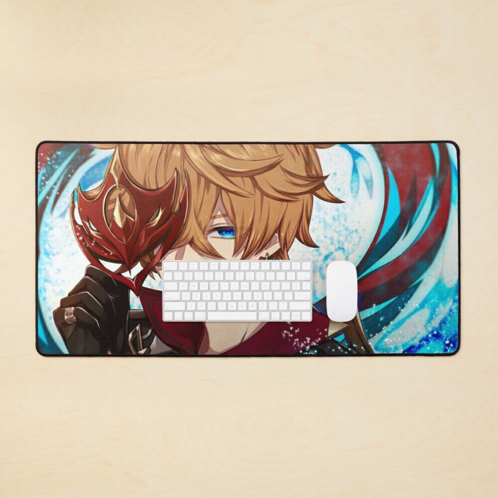 Desk Mat Genshin Impact Childe Large Gaming Mouse Pad 35X16 Inch 7802738331042