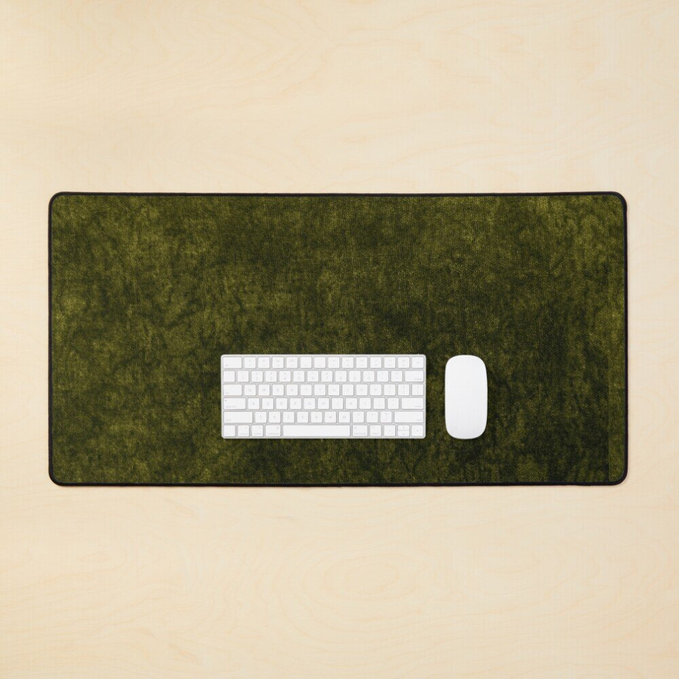 Desk Mat Olive Boudoir Velvet Texture Large Gaming Mouse Pad 35X16 Inch Green 7802738371512